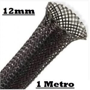 Malha Náutica Expansiva Preto 12mm - 1 metro