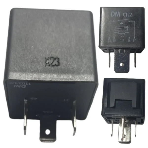 Relé Auxiliar Universal 70A 12v 4T  C/Suporte Preto DNI0122 - Image 2