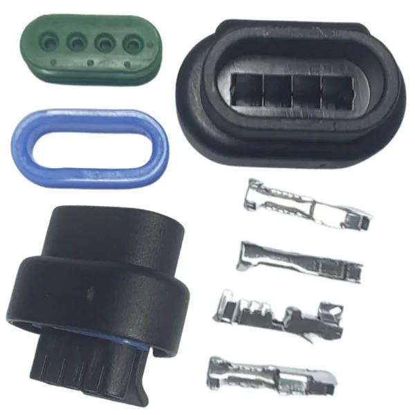 Kit Conector Bobina Lomb Corsa Preto 4 Vias Fêmea - Dezena - Image 4