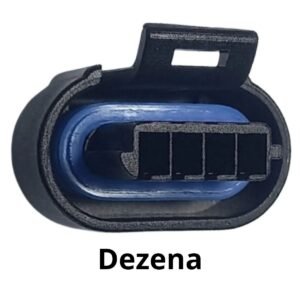 Kit Conector Bobina Lomb Corsa Preto 4 Vias Fêmea - Dezena