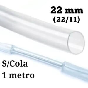 Termo Retrátil 22mm Transparente Sem Cola - 1 Metro